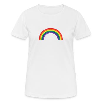 rainbow regenbogen - Frauen T-Shirt atmungsaktiv - Weiß - Vorne - AI Model Female 172 dark (172cm)