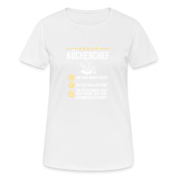 Küchenchef - Frauen T-Shirt atmungsaktiv - Weiß - Vorne - AI Model Female 172 dark (172cm)