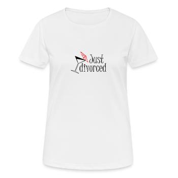 Scheidung - Just divorced - Frauen T-Shirt atmungsaktiv - Weiß - Vorne - AI Model Female 172 dark (172cm)