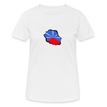 La Réunion Mahaveli - Ile De La Réunion 974 - T-shirt respirant Femme - blanc - Devant - AI Model Female 172 dark (172cm)