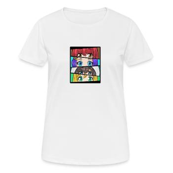 Anime Fille Manga Japon Ramen Cosplay - T-shirt respirant Femme - blanc - Devant - AI Model Female 172 dark (172cm)