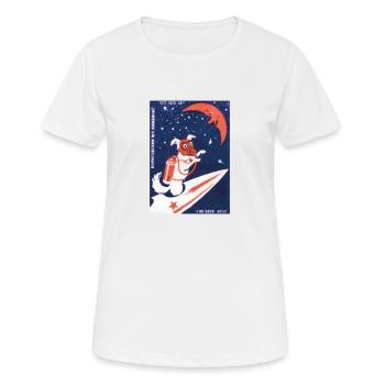 Laika URSS URSS Chien de l’espace cadeau Russie - T-shirt respirant Femme - blanc - Devant - AI Model Female 172 dark (172cm)