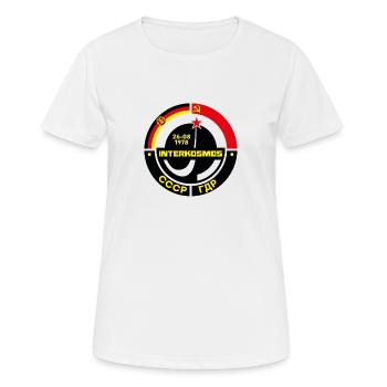 Interkosmos Geschenk DDR Ossi Ostdeutschland - Frauen T-Shirt atmungsaktiv - Weiß - Vorne - AI Model Female 172 dark (172cm)