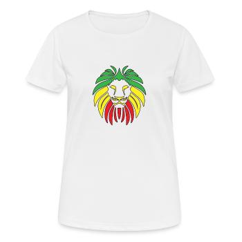 Rasta Reggae Reggaeton Musik Löwe Geschenk - Frauen T-Shirt atmungsaktiv - Weiß - Vorne - AI Model Female 172 dark (172cm)