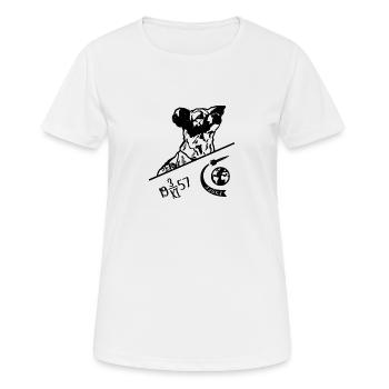 1957 Laika kyrillisch Soviet Communism Gagarin - Frauen T-Shirt atmungsaktiv - Weiß - Vorne - AI Model Female 172 dark (172cm)
