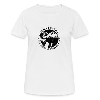 Belka & strelka Soviet Communism Laika Gagarin - Frauen T-Shirt atmungsaktiv - Weiß - Vorne - AI Model Female 172 dark (172cm)