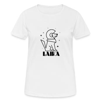 Communisme soviétique Laika Gagarine Silhouette - T-shirt respirant Femme - blanc - Devant - AI Model Female 172 dark (172cm)