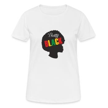 Juneteenth Day 1865, Pretty Black, Jour de la Liberté - T-shirt respirant Femme - blanc - Devant - AI Model Female 172 dark (172cm)