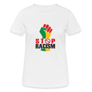 Juneteenth Day 1865, Jour de la liberté, Stop au racisme - T-shirt respirant Femme - blanc - Devant - AI Model Female 172 dark (172cm)