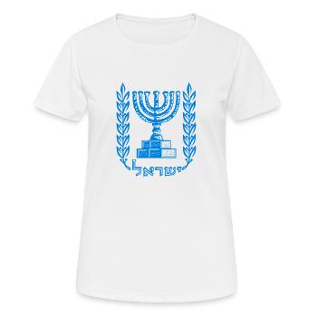 Menorah The Seven-Branched Candlestick, Israel Judaism - Women's Breathable T-Shirt - white - Front - AI Model Female 172 dark (172cm)