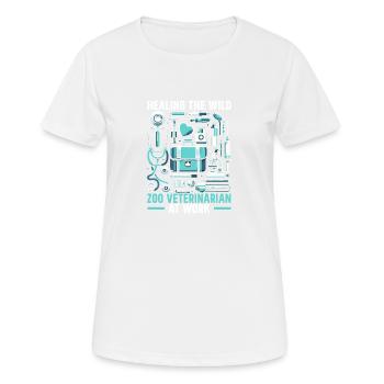 Zoo-Tierarzt Tierarzt - Frauen T-Shirt atmungsaktiv - Weiß - Vorne - AI Model Female 172 dark (172cm)
