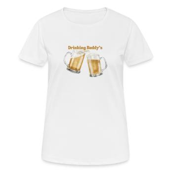 Drinking buddies - Frauen T-Shirt atmungsaktiv - Weiß - Vorne - AI Model Female 172 dark (172cm)