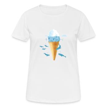 IceCream (Whales-Edition) - Frauen T-Shirt atmungsaktiv - Weiß - Vorne - AI Model Female 172 dark (172cm)