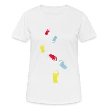 Kaffee Icon - Frauen T-Shirt atmungsaktiv - Weiß - Vorne - AI Model Female 172 dark (172cm)