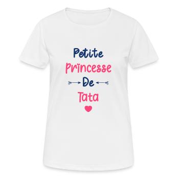 Petite princesse de tata - T-shirt respirant Femme - blanc - Devant - AI Model Female 172 dark (172cm)