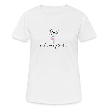 Rosé s'il vous plait ! - T-shirt respirant Femme - blanc - Devant - AI Model Female 172 dark (172cm)