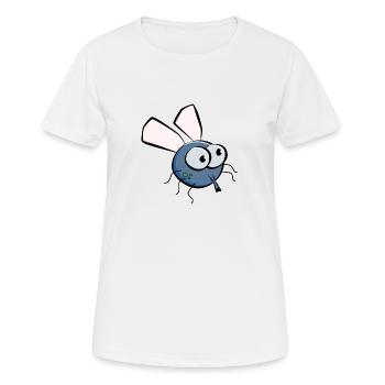 Fliege - Frauen T-Shirt atmungsaktiv - Weiß - Vorne - AI Model Female 172 dark (172cm)