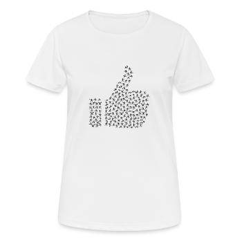 Daumen hoch Sport - Frauen T-Shirt atmungsaktiv - Weiß - Vorne - AI Model Female 172 dark (172cm)