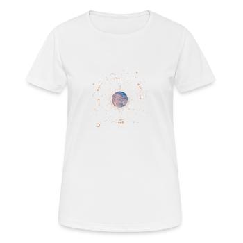 White and Black Moon and Sun - Frauen T-Shirt atmungsaktiv - Weiß - Vorne - AI Model Female 172 dark (172cm)