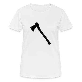 Axt - Frauen T-Shirt atmungsaktiv - Weiß - Vorne - AI Model Female 172 dark (172cm)