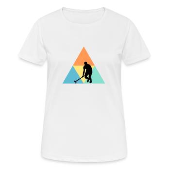 Hockey - Frauen T-Shirt atmungsaktiv - Weiß - Vorne - AI Model Female 172 dark (172cm)