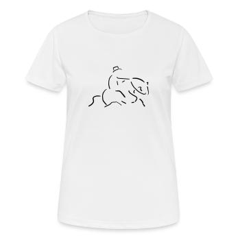 Reiner - Frauen T-Shirt atmungsaktiv - Weiß - Vorne - AI Model Female 172 dark (172cm)