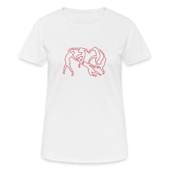 danser - T-shirt respirant Femme - blanc - Devant - AI Model Female 172 dark (172cm)
