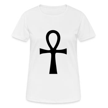 Ankh Egypte symbole - T-shirt respirant Femme - blanc - Devant - AI Model Female 172 dark (172cm)