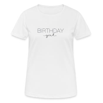 Birthday girl elegant design - Women's Breathable T-Shirt - white - Front - AI Model Female 172 dark (172cm)