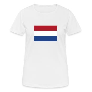 Drapeau néerlandais - T-shirt respirant Femme - blanc - Devant - AI Model Female 172 dark (172cm)