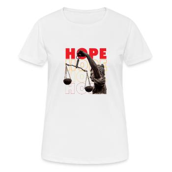 Espoir - T-shirt respirant Femme - blanc - Devant - AI Model Female 172 dark (172cm)
