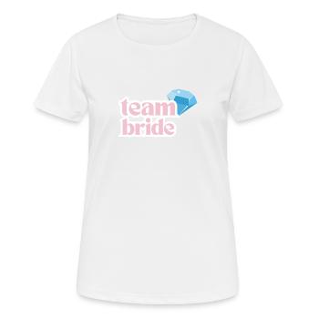team bride - Frauen T-Shirt atmungsaktiv - Weiß - Vorne - AI Model Female 172 dark (172cm)