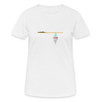 Sunset Boot - Frauen T-Shirt atmungsaktiv - Weiß - Vorne - AI Model Female 172 dark (172cm)