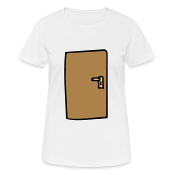 Tür Farbe Anpassbar - Frauen T-Shirt atmungsaktiv - Weiß - Vorne - AI Model Female 172 dark (172cm)