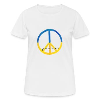 KATMA - PEACE - UKRAINE - Frauen T-Shirt atmungsaktiv - Weiß - Vorne - AI Model Female 172 dark (172cm)