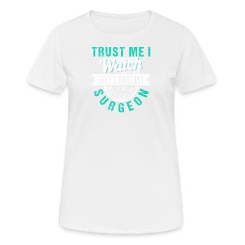 Médecin de série - T-shirt respirant Femme - blanc - Devant - AI Model Female 172 dark (172cm)