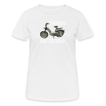 Helden Der Strasse Hercules Prima 5 T-Shirt - Frauen T-Shirt atmungsaktiv - Weiß - Vorne - AI Model Female 172 dark (172cm)