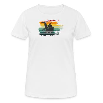 Retro Faultier Vintage Geschenk - Frauen T-Shirt atmungsaktiv - Weiß - Vorne - AI Model Female 172 dark (172cm)