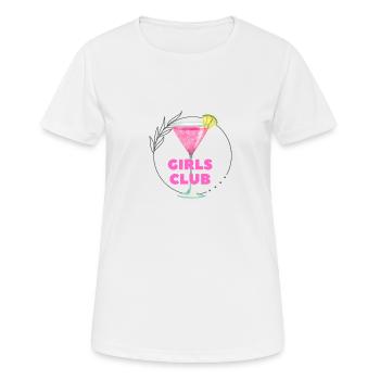 Girls club - Frauen T-Shirt atmungsaktiv - Weiß - Vorne - AI Model Female 172 dark (172cm)