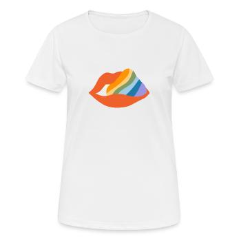 Pride Lippen - Frauen T-Shirt atmungsaktiv - Weiß - Vorne - AI Model Female 172 dark (172cm)
