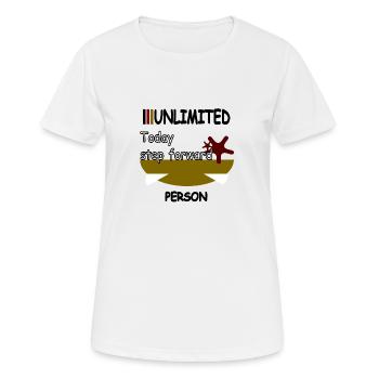 Today step forward - Frauen T-Shirt atmungsaktiv - Weiß - Vorne - AI Model Female 172 dark (172cm)