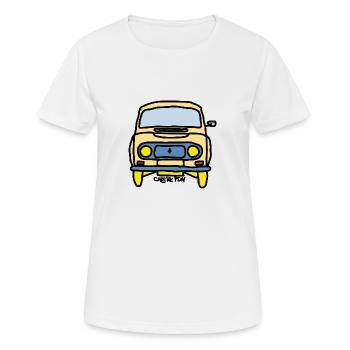 Voiture ancienne mythique française - T-shirt respirant Femme - blanc - Devant - AI Model Female 172 dark (172cm)