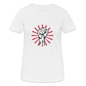 fist 2c rays - Frauen T-Shirt atmungsaktiv - Weiß - Vorne - AI Model Female 172 dark (172cm)