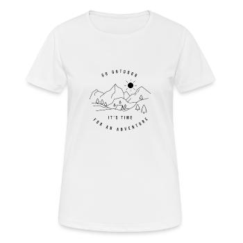 go outdoor - Women's Breathable T-Shirt - white - Front - AI Model Female 172 dark (172cm)