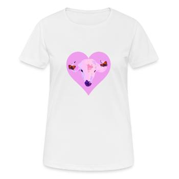ein Herz für Lämmer - Frauen T-Shirt atmungsaktiv - Weiß - Vorne - AI Model Female 172 dark (172cm)