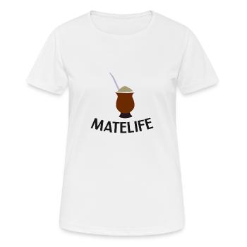 Thé Maté - Yerba - T-shirt respirant Femme - blanc - Devant - AI Model Female 172 dark (172cm)