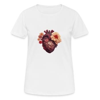 Blühender Geist - Frauen T-Shirt atmungsaktiv - Weiß - Vorne - AI Model Female 172 dark (172cm)