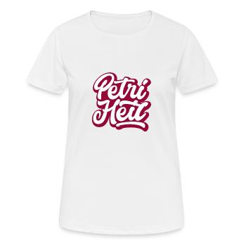 Petri Heil - Frauen T-Shirt atmungsaktiv - Weiß - Vorne - AI Model Female 172 dark (172cm)