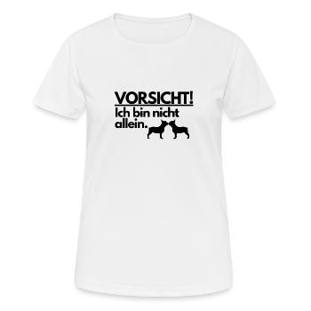 VORSICHT! - Frauen T-Shirt atmungsaktiv - Weiß - Vorne - AI Model Female 172 dark (172cm)