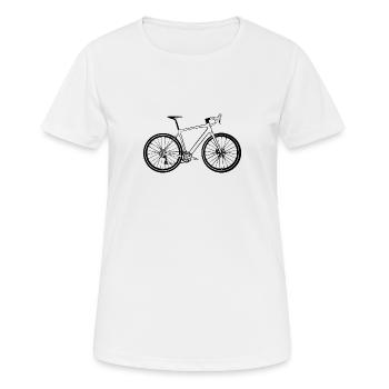 Road Bike Gravel Bike - Women's Breathable T-Shirt - white - Front - AI Model Female 172 dark (172cm)
